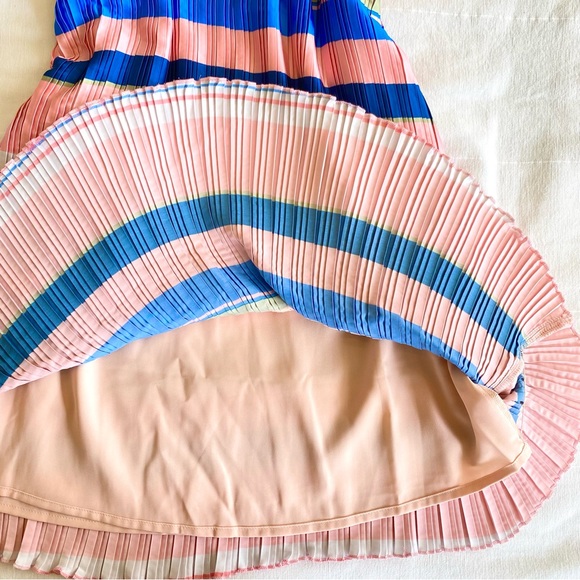 NWT FoxieDox Anthropologie Striped Pleated Shift Dress - Picture 12 of 16